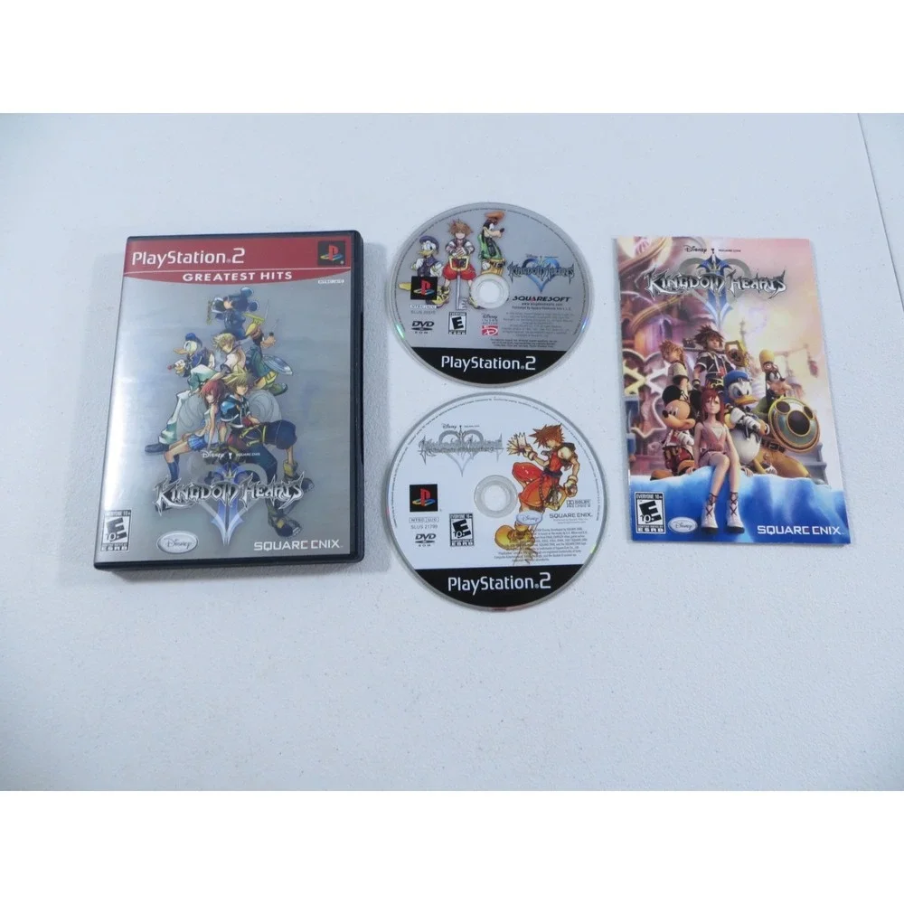 Kingdom Hearts II & Re: Chain Of Memories Playstation 2 PS2 W/ Manual & Reg Card
